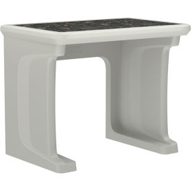 Endurance Laminate Top Floor Mounted Desk, 36" x 24", Stone Gray