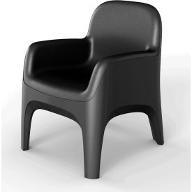 Crew Arm Chair Floor Mount, Black