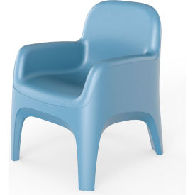 Crew Arm Chair Floor Mount, Blue Gray