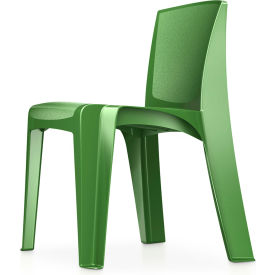 Razorback Heavy Duty All Plastic Stack Chair, Green