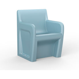 Sentinel Arm Chair Floor Mount, Blue Gray w/Door