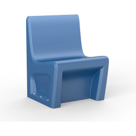 Sentinel Armless Chair Floor Mount, Midnight Blue w/Door