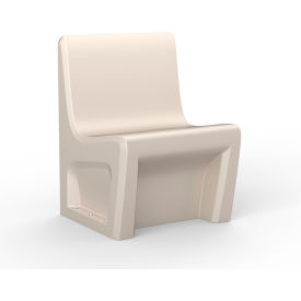 Sentinel Armless Chair Floor Mount, Stone Gray