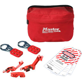 Lockout Pouch, Basic Electrical Device Assortment, Red