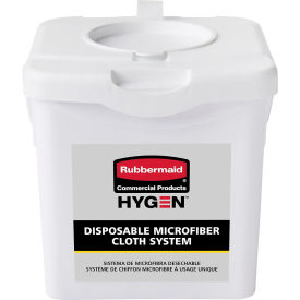 HYGEN 12 X 12 Disposable Microfiber Cloth Charging Tub, White, 4 Ct