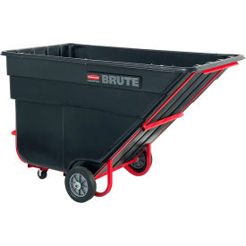 Rubbermaid Brute Rotomolded Tilt Truck, Standard Duty, 1-1/2 Cubic Yard, Black
