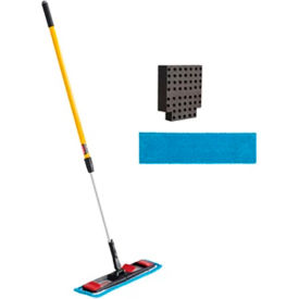 Adaptable Flat Mop Kit, Plastic And Aluminum, Yellow