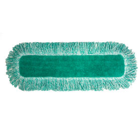 36" Dust Pad With Fringe, Polyester/Nylon, Green
