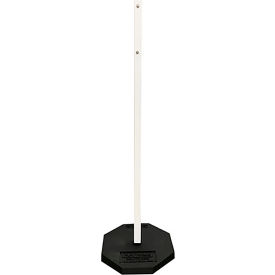 Portable Post Sign Stand w/ 30 Lb. Recycled Rubber Base & White 60" Post