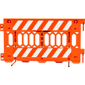 Pathcade Barrier System w/ EG Sheeting, 1 Side 72"x 3"x 38", Orange