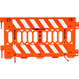 Pathcade Barrier System w/ EG Sheeting, 2 Sides 72"x 3"x 38", Orange