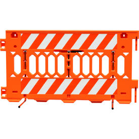 Plasticade Barrier System w/ HIP Sheeting, 1 Side 72"x 3"x 38", Orange