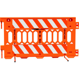 Pathcade Barrier System w/ HIP Sheeting, 72"x 3"x 38", Orange