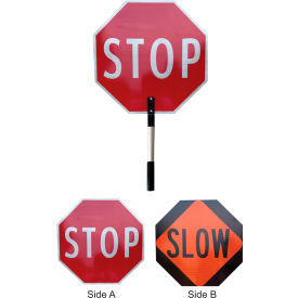 Plasticade Stop/Slow Paddle, 18" EG ABS Plastic w/ 10" Handle