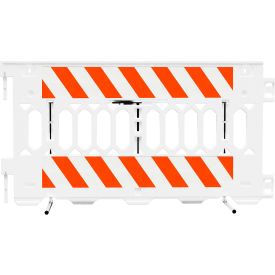 Pathcade Barrier System with EG Sheeting, 2 Sides, 72"x 3"x 38", White