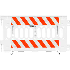 Pathcade Barrier System w/ HIP Sheeting, 2 Side 72"x 3"x 38", White