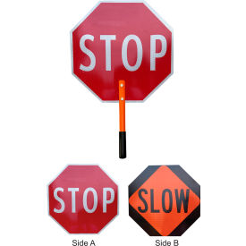 Stop/Slow Paddle, 24" ABS Plastic w/ 10" Fiberglass Handle