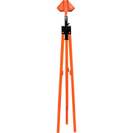Plasticade Tri-Pod Sign Stand, Powder Coated Orange Steel, For Rigid Signs 36" & 48"