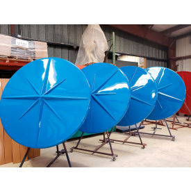Fiberglass Umbrella, 72" Round, Starburst Design, 8' Pole, Blue