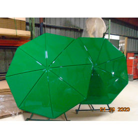 Fiberglass Umbrella, 72" Octagon, Valance, 8' Pole, Green