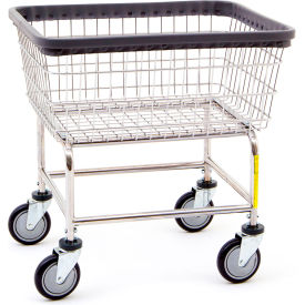 Standard Capacity Wire Laundry Cart, 2.5 Bushel, Chrome
