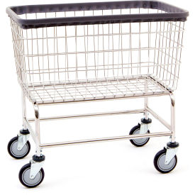 Large Laundry Cart, 4.5 Bushel, Chrome