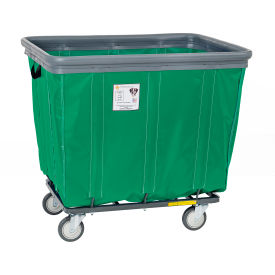 10 Bushel Vinyl Bumper Truck, 2 Rigid 2 Swivel Casters, Forest Green
