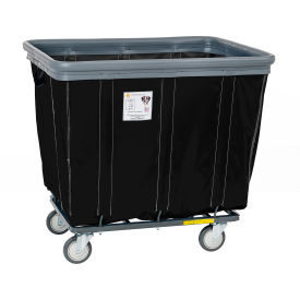 10 Bushel Vinyl Bumper Truck, All Swivel Casters, Black
