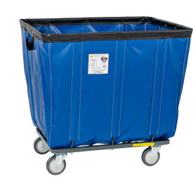 10 Bushel Vinyl Basket Truck, All Swivel Casters, Blue