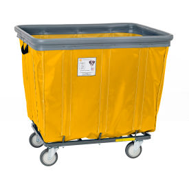 12 Bushel Vinyl Bumper Truck, All Swivel Casters, Yellow