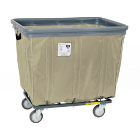 14 Bushel Vinyl Bumper Truck, 2 Rigid 2 Swivel Casters, Beige