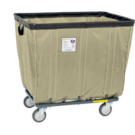 16 Bushel Vinyl Basket Truck, All Swivel Casters, Beige