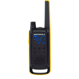 T470 Rechargeable Two-Way Radio, Black with Yellow, 2-Pack