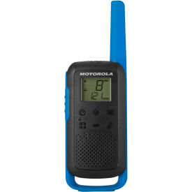 T270 Rechargeable Two-Way Radio, Black with Blue, 2-Pack