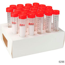 Centrifuge Tube, 15ml, 25/Cardboard Rack, Polypropylene, 500/Case