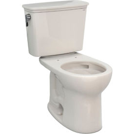 1.28 GPF Elongated Bowl Toilet, 17-3/16"W x 28-3/8"D x 30-1/8"H, Cotton