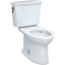 Drake 1.28 GPF Elongated Bowl Toilet with Right Hand Flush, Cotton
