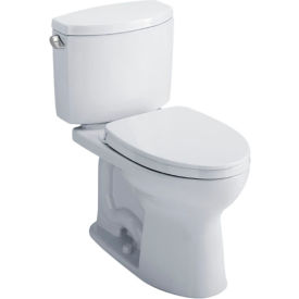 Drake 1.28 GPF Elongated Bowl Toilet, 19"W x 28-3/8"D x 30-1/8"H, Colonial White