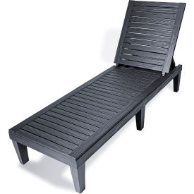 Oslo Patio Reclining Sun Lounger, Black