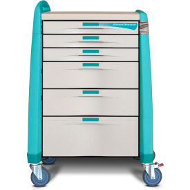 Avalo Anesthesia Cart with Standard Height & Electronic Lock, Green