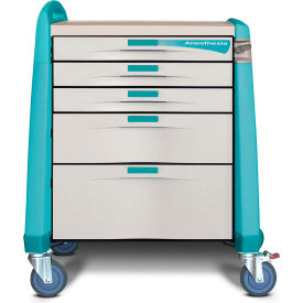 Avalo Anesthesia Cart with Compact Height & Electronic Lock, Green