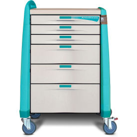 Avalo Anesthesia Cart w/ Standard Height & Autolock, Green