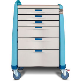 Avalo Anesthesia Cart with Standard Height & Electronic Lock, Blue