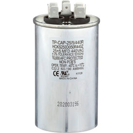 Run Capacitor, 25 + 5 MFD, 440V, Round
