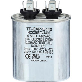 Run Capacitor, 5 MFD, 440V, Oval