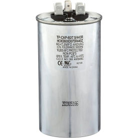 Run Capacitor, 60 + 7.5 MFD, 440V, Round