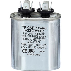 Run Capacitor, 7.5 MFD, 440V, Oval