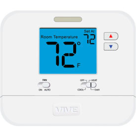 Large Display Thermostat, Non Programmable, 1H/1C