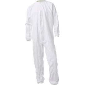 Tyvek IsoClean Coverall, Bound Seams, Elastic Wrist & Ankles, White, 5X