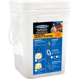 Werner Roofing Kit w/ Pass Thru Buckle Harness, 50'